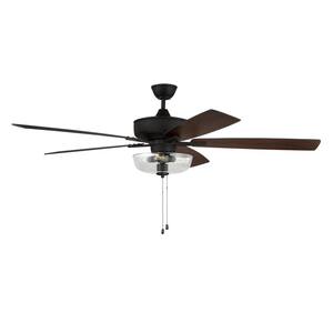 Super Pro-101 60 in. Indoor Dual Mount Espresso Ceiling Fan with Optional LED Clear Bowl Light Kit