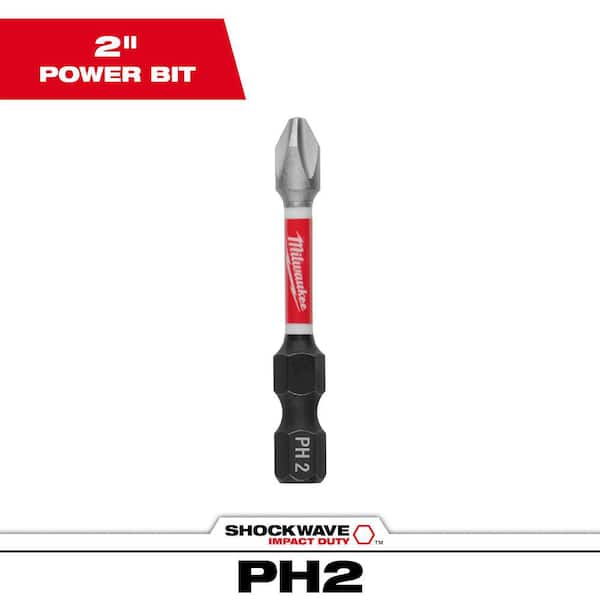 SHOCKWAVE Impact Duty 2 in. Phillips #2 Alloy Steel Screw Driver Bit (1-Pack)