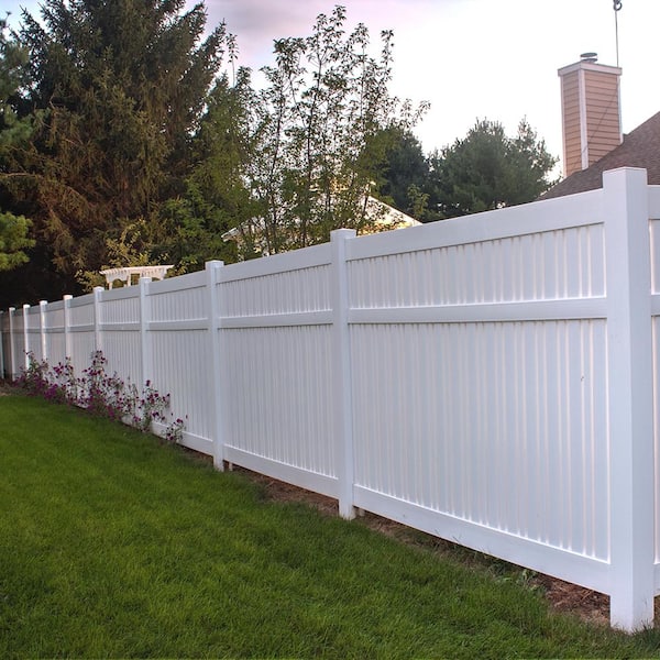 White Vinyl PVC Privacy Fence PICKET 64" HI for 6' Section Pickets 7/8"x 6" T&G 