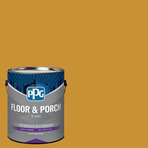 1 gal. PPG1209-7 Mecca Gold Satin Interior/Exterior Floor and Porch Paint