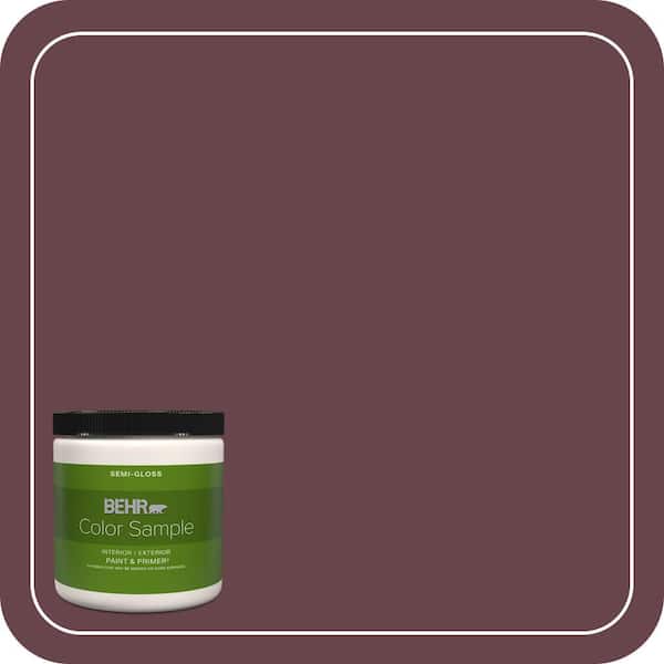 BEHR PREMIUM PLUS 8 oz. #PMD-63 Estate Vineyard Semi-Gloss Interior/Exterior Paint & Primer Color Sample