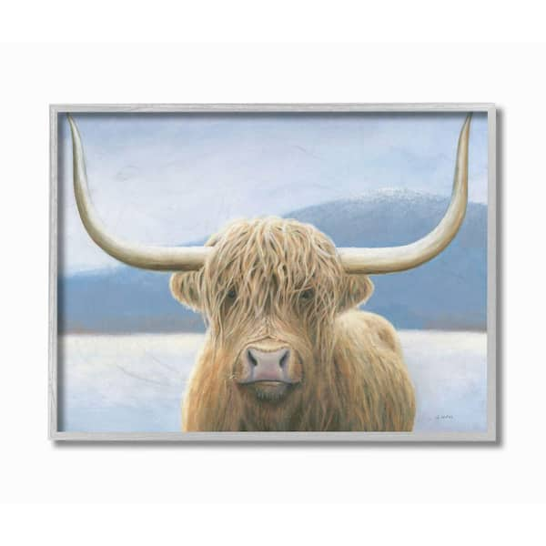 large cow canvas art