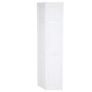 24 in. x 80 in. Seabrooke 6-Panel Raised Panel White Hollow Core PVC Vinyl Interior Bi-Fold Door