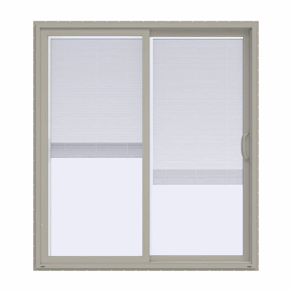 JELD-WEN 72 in. x 80 in. V-4500 Contemporary Desert Sand Vinyl Right ...