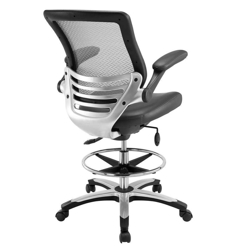 Edge Adjustable Swivel Drafting Chair with Mesh Back in Gray