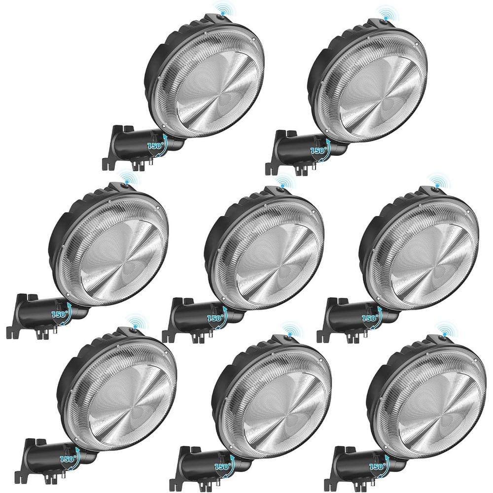 AIKVSXER 24000LM 6500K Daylight Dusk to Dawn Black Integrated LED