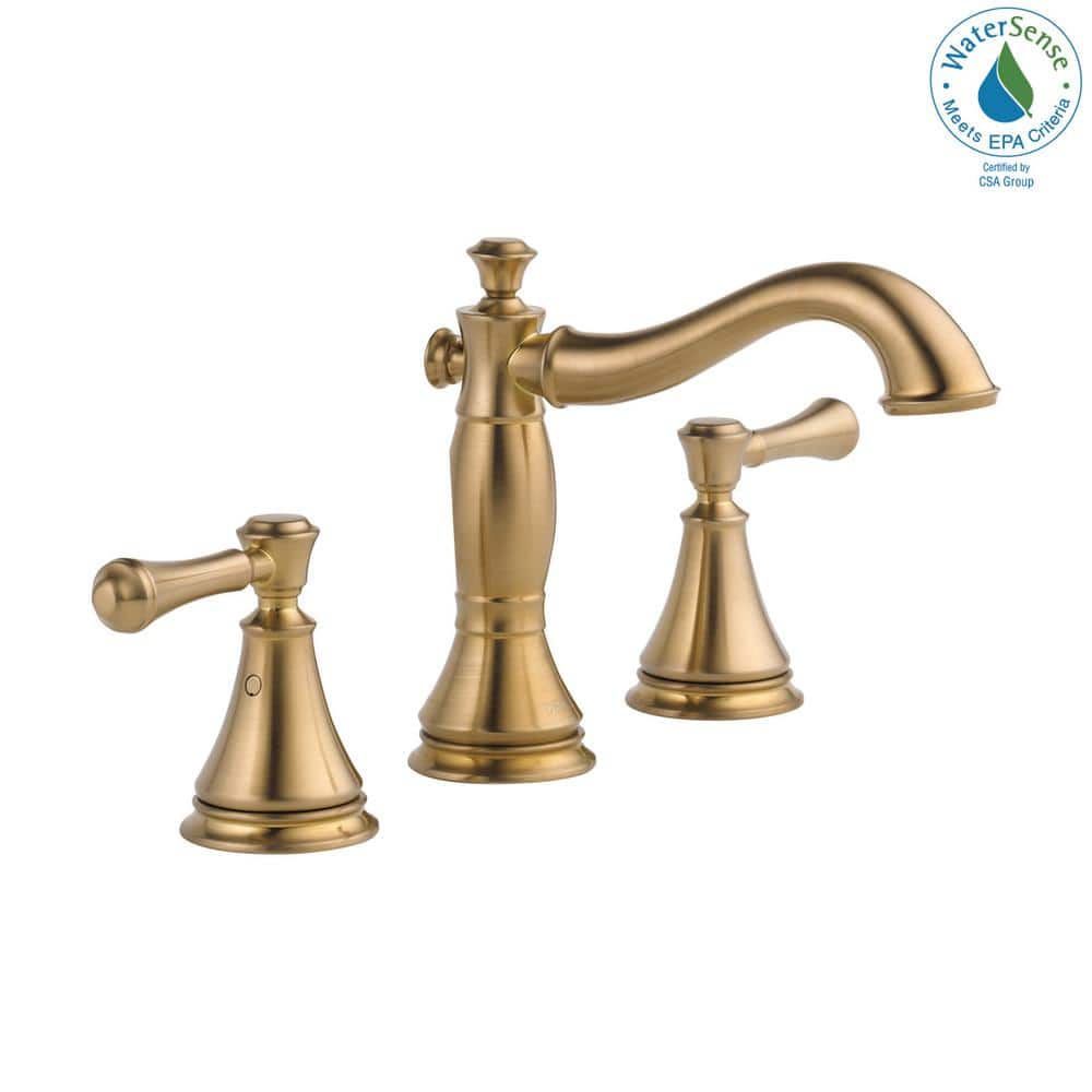 Cassidy 3-Hole Bronze Widespread Bathroom Faucet with Drain Assembly