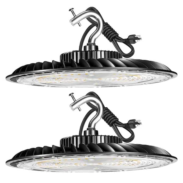 bulbeats 320W LED High Bay Light 48000LM High Bay LED Shop Lights AC100-277V Commercial Bay Lighting for Warehouse (2-Pack)
