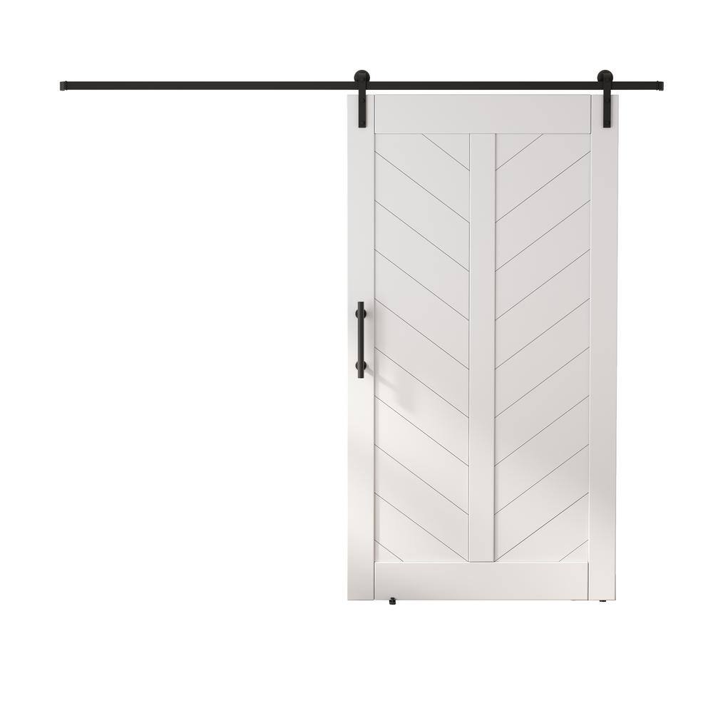 42 in. x 84 in. MDF Sliding Barn Door with Hardware Kit, Covered with Water
