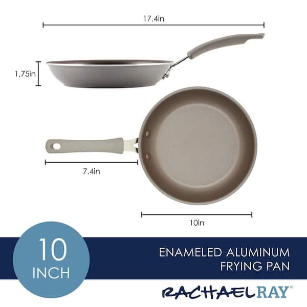 Rachael Ray Cook + Create Aluminum Nonstick Frying Pan 10 Gray