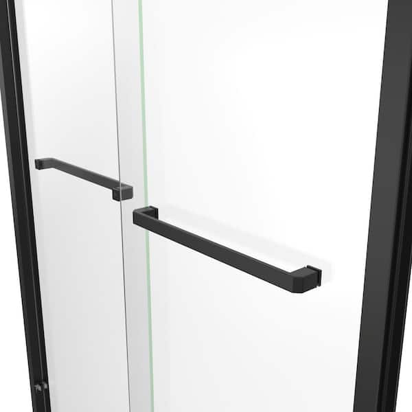 Encore 44 to 48 in. x 76 in. Semi Frameless Sliding Shower Door in Matte Black