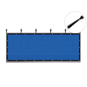 3 ft. x 10 ft. Privacy Fence Screen Heavy-Duty 90% Blockage Shade Cover Fencing Net for Wall Garden Gazebo Backyard Blue