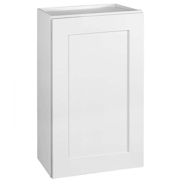 Brookings Plywood Ready to Assemble Shaker 18x30x12 in. 1-Door Wall Kitchen Cabinet in White