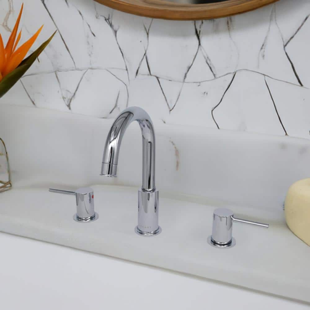 St. Lucia Chrome 2-Handle Widespread Bathroom Faucet