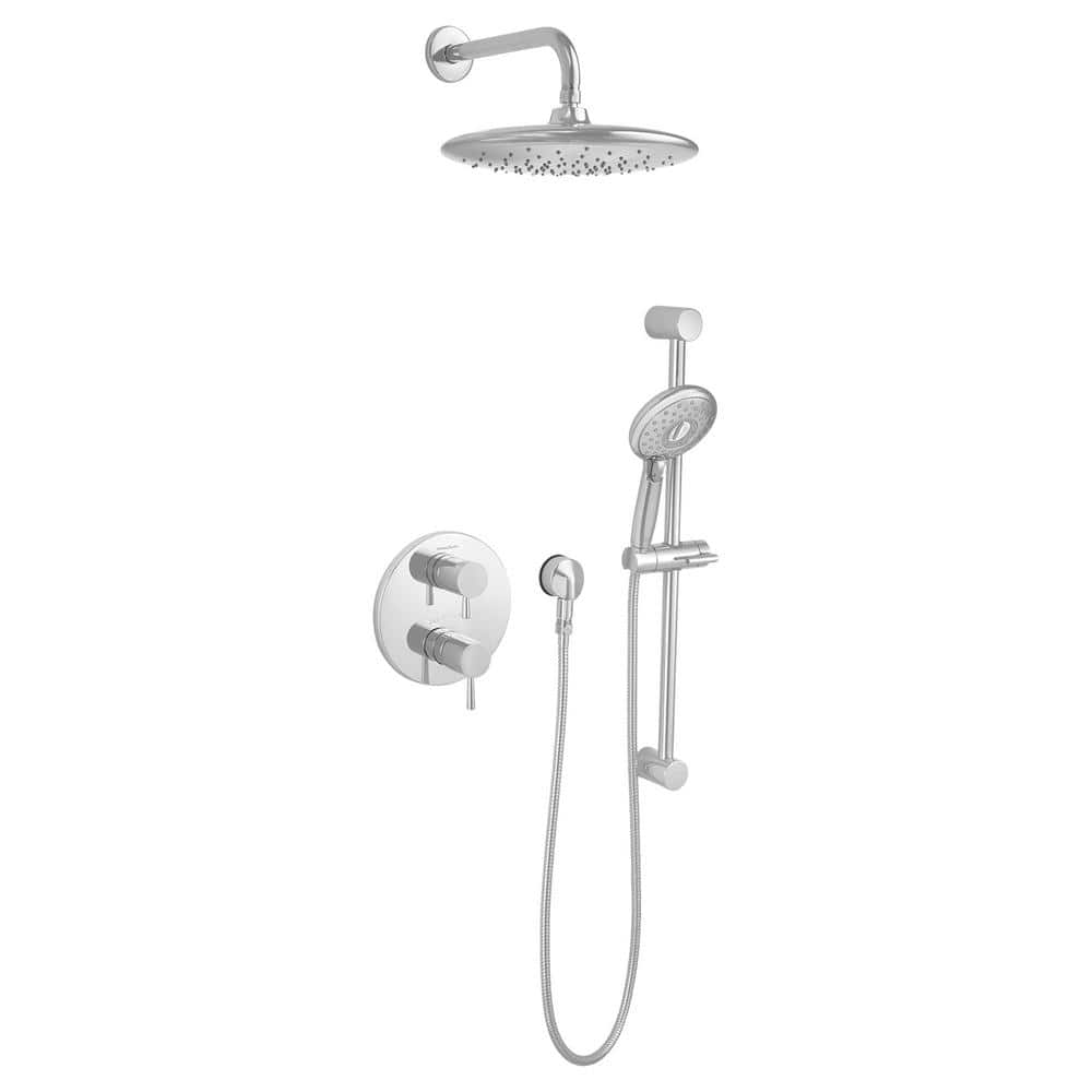 12-Inch Polished Chrome Brass Wall-Mounted Shower Arm