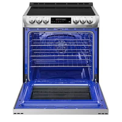 6.3 cu. ft. Smart Slide-In Electric Range with ProBake Convection, Induction & Self-Clean in Stainless Steel