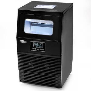 66 lbs. Built-In Ice Maker in Black with LCD Indicator and Auto-Control