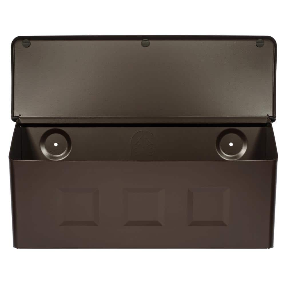 Wayland Rubbed Bronze Small Steel Wall Mount Mailbox