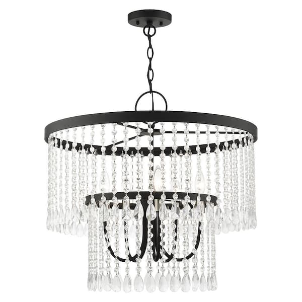 Cottingham 5 Light Black Pendant Chandelier