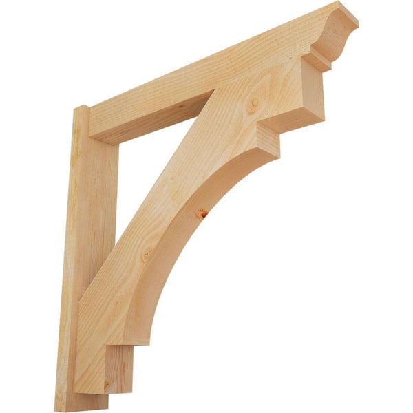 Ekena Millwork 6 in. x 36 in. x 36 in. Merced Traditional Rough Sawn Douglas Fir Outlooker