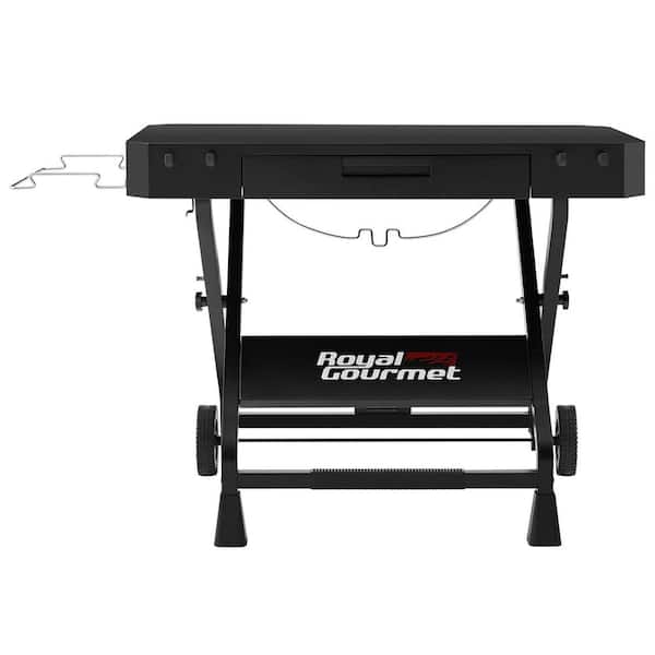 Portable Collapsible Grill Stand for GD4002TP & GD4002T, Folding Grill Cart Trolley, Black