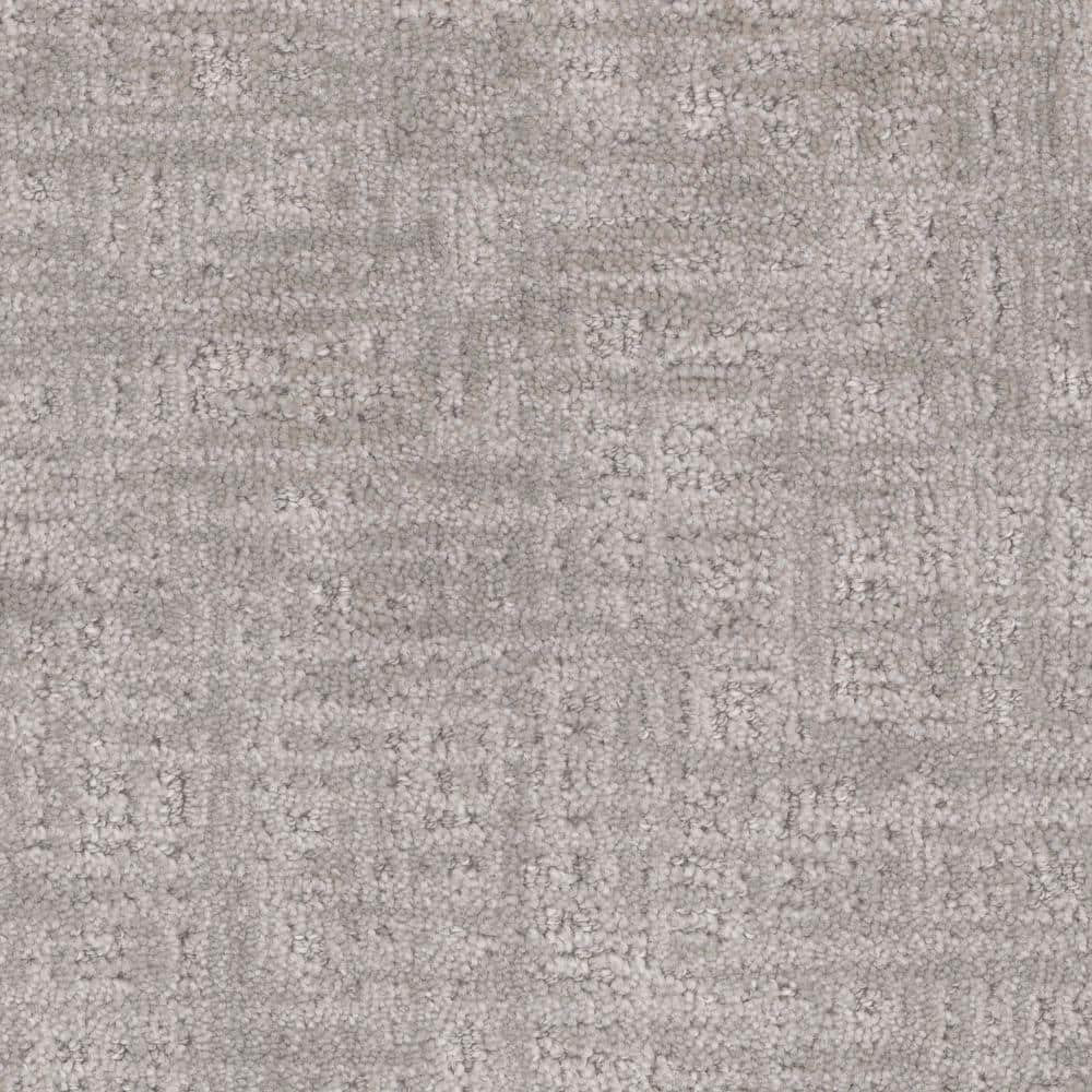 Home Decorators Collection Tailored Powder Gray 38 oz. SD Polyester Pattern Installed Carpet