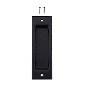 6.5 in. x 2 in. Steel Black Flush Pull Sliding Barn Door Handle Hardware (One piece)