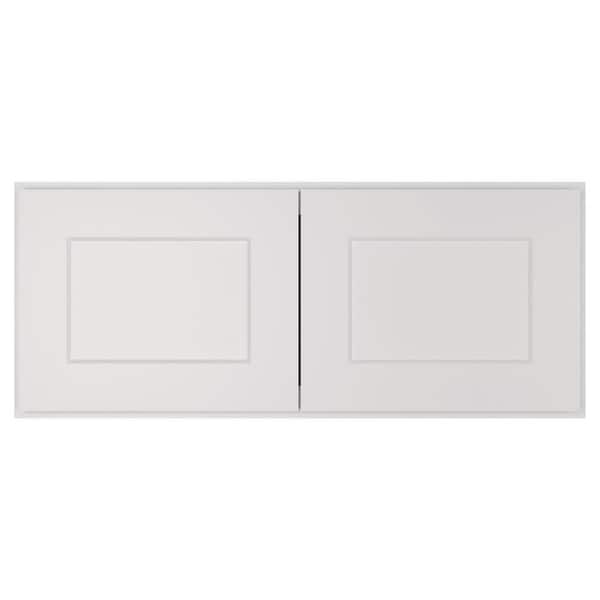 Newport Shaker Dove Ready to Assemble Wall Cabinet with 2-Doors (30 in. W x 12 in. D x 12 in. H.)