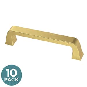Classic Bell 3-3/4 in. (96 mm) Classic Modern Gold Cabinet Drawer Bar Pulls (10-Pack)
