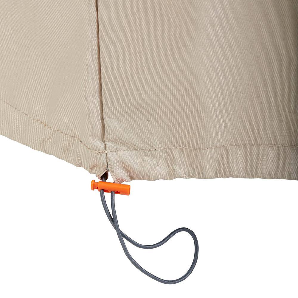 Gray and Beige Weather-Resistant Patio Chair Covers, 27" x 34" x 31", 2-Pack