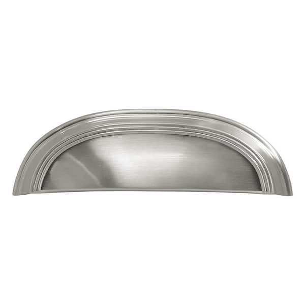 HICKORY HARDWARE American Diner 3 in. Center-to-Center Satin-Nickel Cup Pull