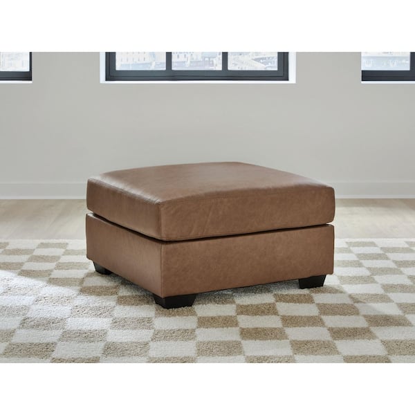 Signature DESIGN BY ASHLEY Walker Point Brown Faux Leather Square