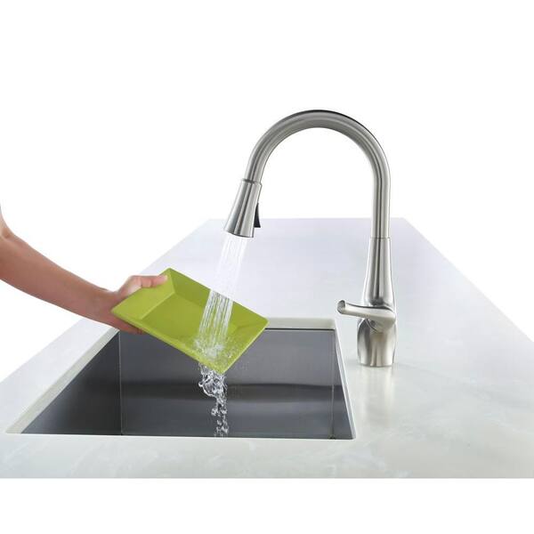 Clarify Single-Handle Pull-Down Sprayer Kitchen Faucet with GE Filtration System in Stainless Steel Clarify Single-Handle Pull-Down Sprayer Kitchen Faucet with GE Filtration System in Stainless Steel