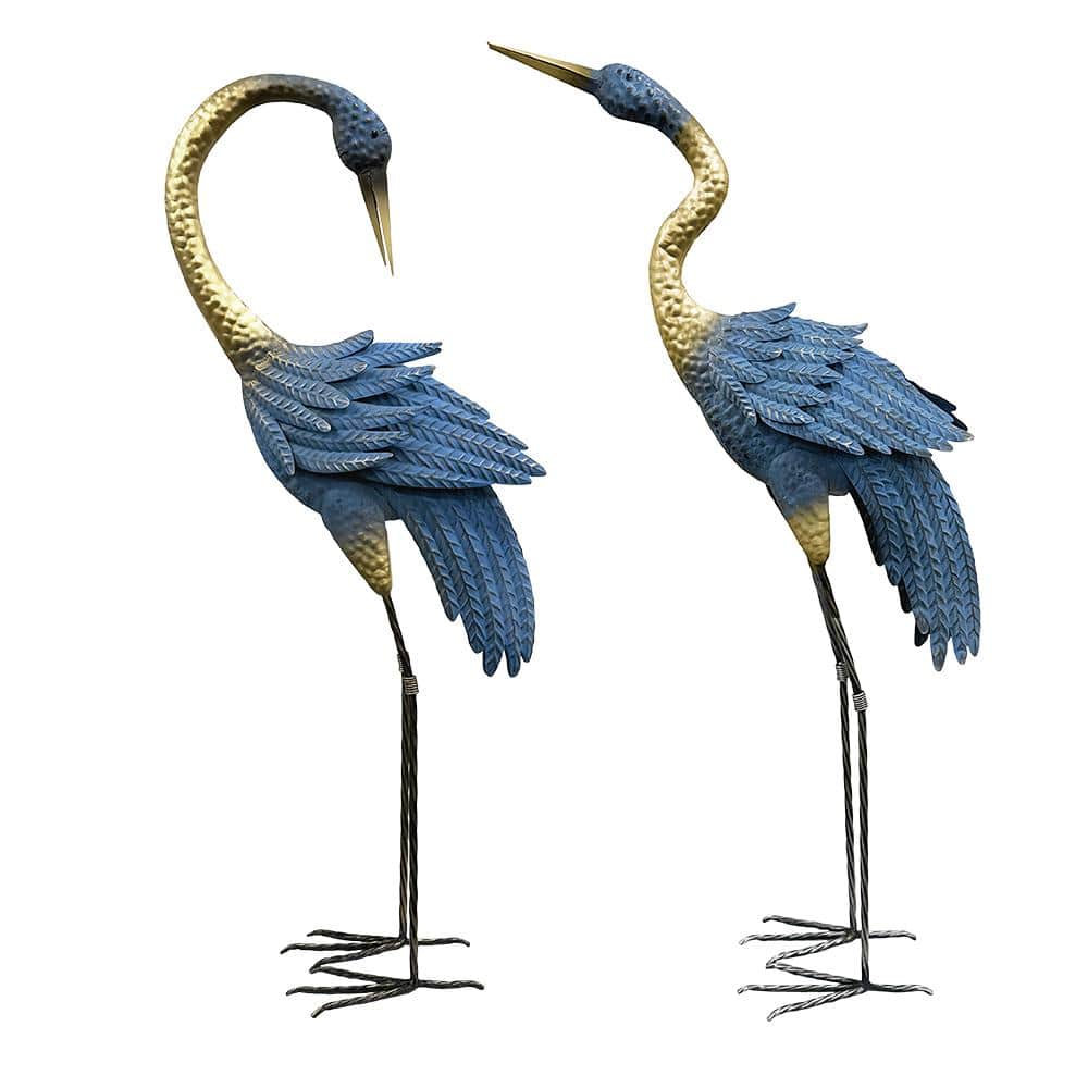 40in. H Heron Garden Statues Blue/Gold Accents (2-Pack) price history on PriceWatchPro