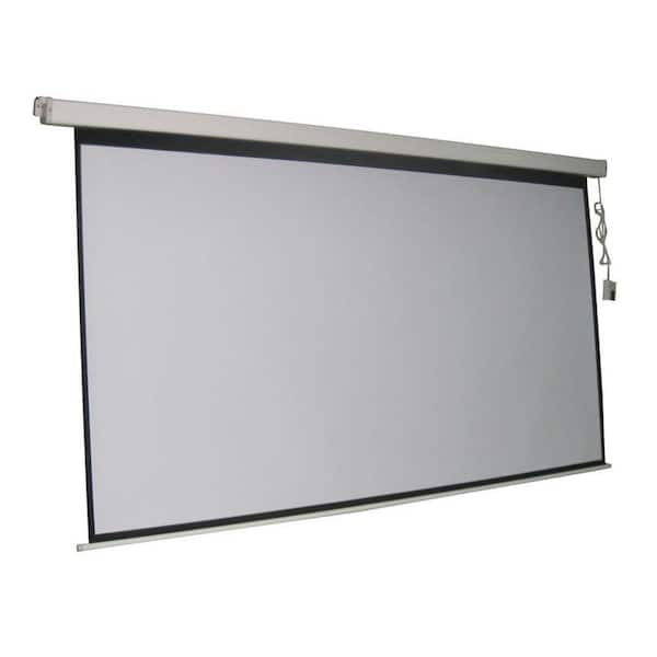 ProHT 100 in. Electric Projection Screen with White Frame