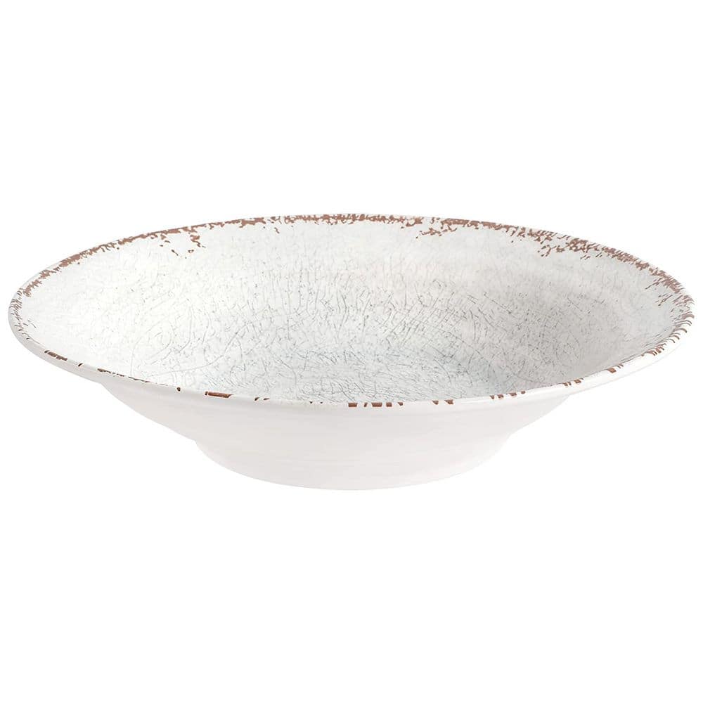 Ice White Melamine 3-Piece Salad Serving Set with Utensils