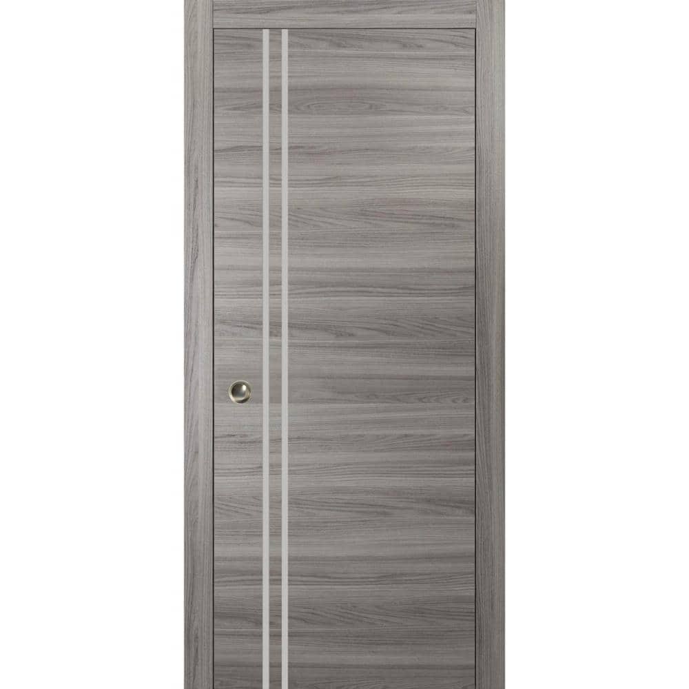 42 in. x 80 in. 1 Panel Ginger Ash Finished Solid Wood with Honeycomb Sliding Door with Hardware price history on PriceWatchPro