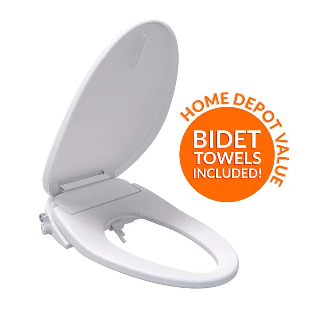 BB-500 White Heated Elongated Smart Bidet Toilet Seat