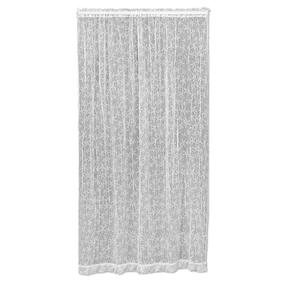 Heritage Lace White Coastal Rod Pocket Room Darkening Curtain 45 In W X 84 L 7255w 4584 The