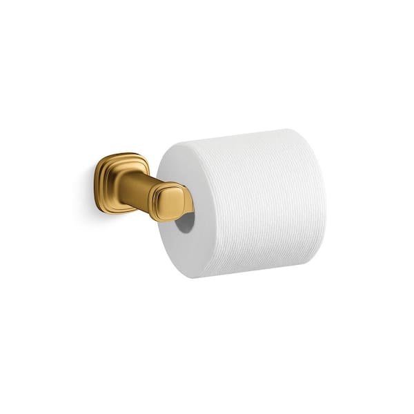 Numista Wall-Mount Toilet Paper Holder in Vibrant Brushed Moderne Brass