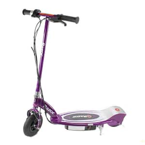 E100 Motorized Rechargeable Kids Electric Toy Scooters, 1 Purple and 1 Blue