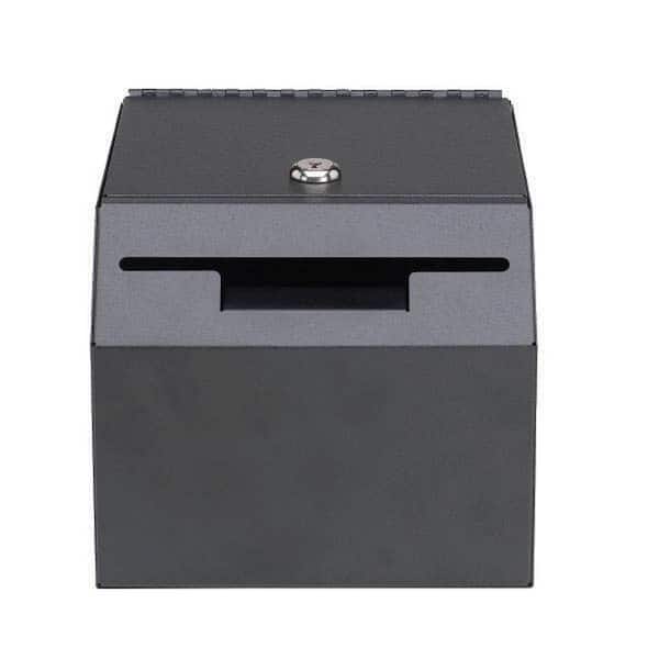 STEELMASTER Lockable Suggestion Drop Box Safe with 2 Keys Included, Black
