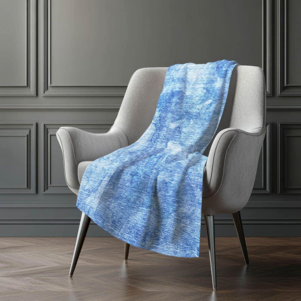 Premium Machine Washable ASB688 Blue 50 in. x 70 in. Sherpa Throw Blanket price history on PriceWatchPro