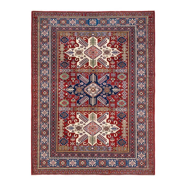 Solo Rugs Tribal One-of-a-Kind Bohemian Orange 6 ft. 3 in. x 8 ft. 2 in. Tribal Area Rug