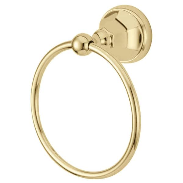 Kingston Brass Metropolitan Wall Mount Towel Ring in Polished Brass