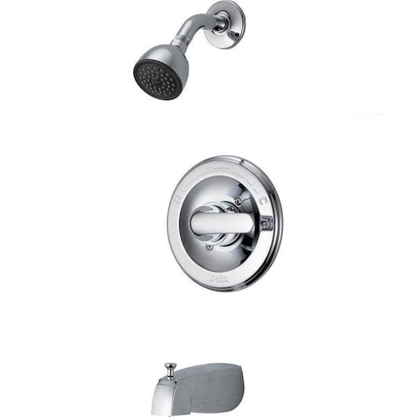 Delta Classic Single-Handle 1-Spray Tub and Shower Faucet in Chrome (Valve Included)
