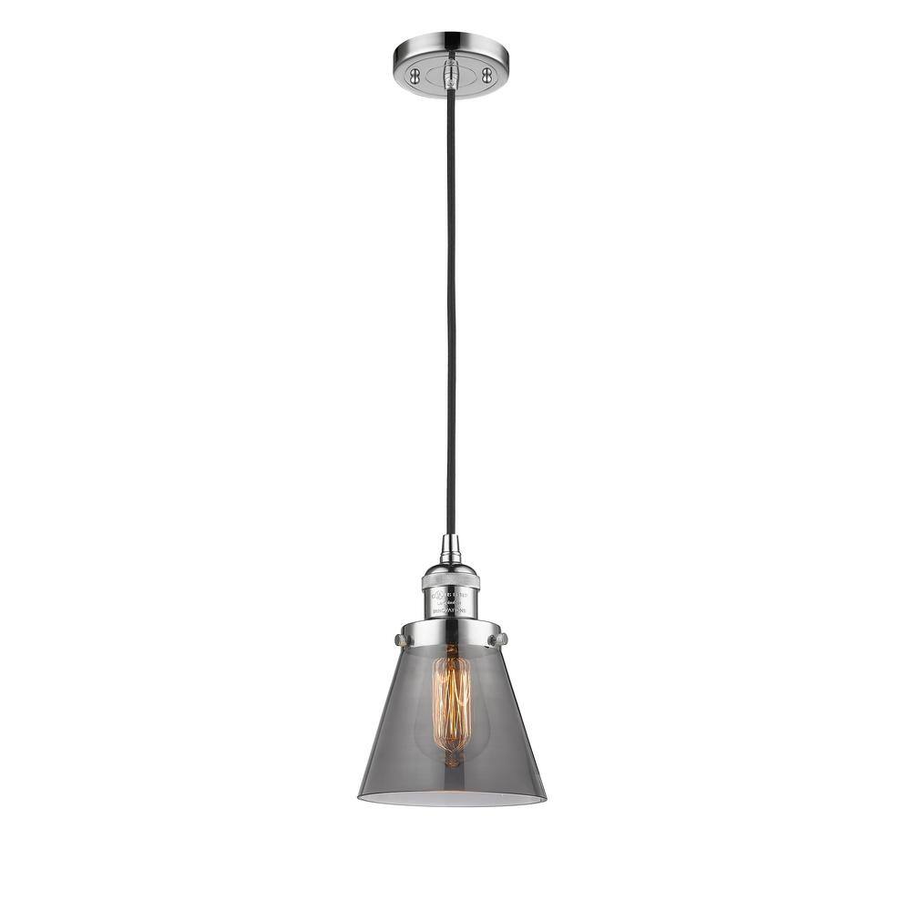 Polished Chrome Glass Mini Pendant Light