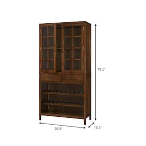 Woodlin Sable Brown Wine Cabinet