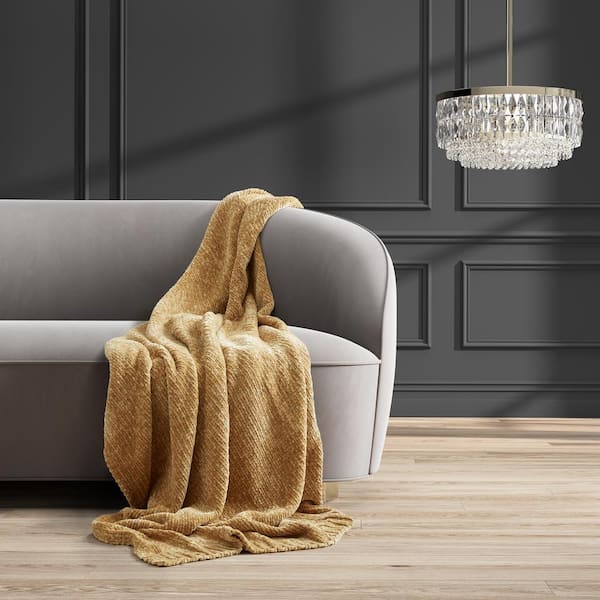 Barcelona Gold Throw 2645030THROW The Home Depot