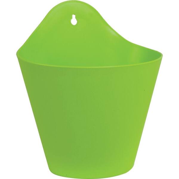 Pride Garden Products Mela 8-1/2 in. Green Plastic Wall Planter